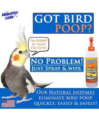 Absolutely Clean Bird Cage Cleaner & Deodorizer - 16 Fl Oz (Pack of 2) - Made in the USA - Buy Online on GoSupps.com