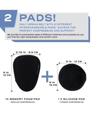 Plus Size Umbilical Hernia Belt for Men & Women | Adjustable Hernia Support with 2 Compression Pads | 2XL/XXL (50-60 IN - Buy Online on GoSupps.com