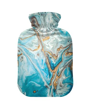 Marble Hot Water Bottle with Cover Hot Water Bottles for Pain Relief Hand Feet Heat Pack for Menstrual Cramps 1L
