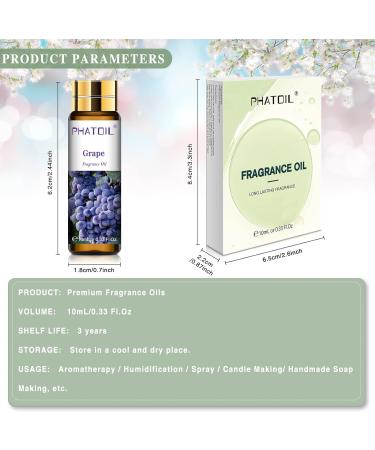 Purify Your Space with PHATOIL Grape Fragrance Oil - 10ml for Aromatherapy, Soap & Candle Making - Buy Online on GoSupps.com