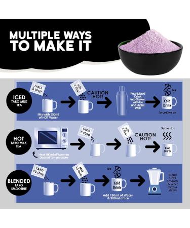Bubble Tea Powder Kit | Taro Flavor | 1LB (454g) | 18 Servings | Instant Boba Drink Mix for Smoothies and Tapioca Pearl Milk Tea - Buy Online on GoSupps.com