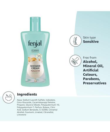 FENJAL Classic Luxury Shower Creme Body Wash 200ml - Gentle & Nourishing - Buy Online on GoSupps.com