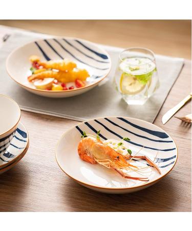 Dinner Plate 12-Piece Kitchen Dinnerware Set Ceramic Dinner Plate Set Includes Plates Dishes Bowls Service for 4 Modern Rustic Dinnerware Dinner Plates Household Plates Kitchenware - Buy Online on GoSupps.com