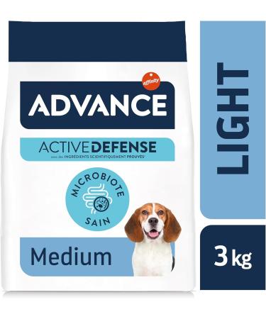 Advance Medium Adult Light - Low Fat Dry Food for Medium Breed Adult Dogs with Chicken - 3kg - Buy Online on GoSupps.com