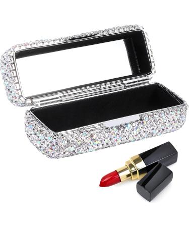 Crystal Lipstick Case Holder with Mirror - Rhinestone Lipstick Organizer - Buy Online on GoSupps.com
