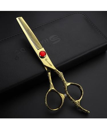 Golden Professional Hairdressing Scissors Set - 6 Inch & 7 Inch | Premium Quality for Stylists & Barbers - Buy Online on GoSupps.com