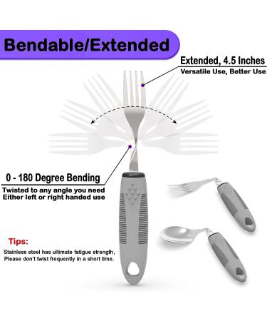 KPKAUT Weighted Parkinsons Utensils - 6-Piece Set for Hand Tremors, Arthritic Hands, and Elderly - Adaptive Eating Silverware for Parkinsons Patients and Disabled Adults - Buy Online on GoSupps.com