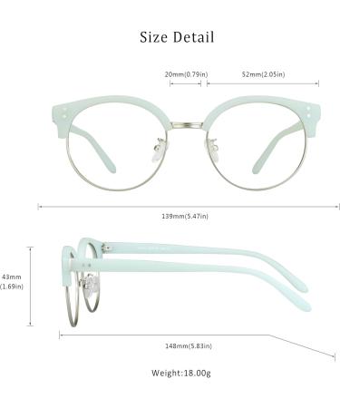 LIFEART Blu-ray Glasses - Stylish +2.25 Reading Glasses for Computers | Reduces Headaches & Dry Eyes | Unisex Fashion Samba Green - Buy Online on GoSupps.com