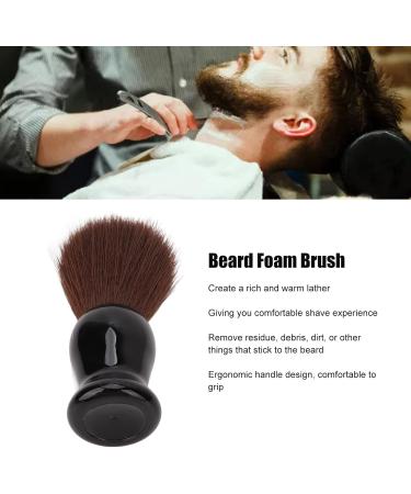 Deosdum Men's Beard Brush - Soft Brown Nylon Hair Comfortable Black Beard Wooden Handle for Wet Shaving & Hairdressing - Buy Online on GoSupps.com