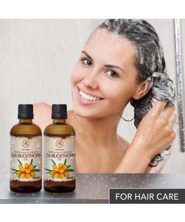 Pure Sea Buckthorn Oil 200ml - Cold-Pressed Sanddorn Oil for Skin & Body Care - Natural Hippophae Rhamnoides Carrier Oil - Buy Online on GoSupps.com