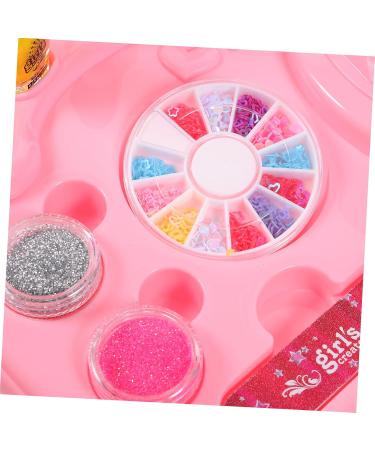 minkissy 1 Set Nail Art Set Toy Nail Art Kit Glitter Powder Nail Art Kit for Girls Toys for Little Girls Nail Dryer Girl Toys Nail Art Glitter Powder Child Pink Make up Plastic Nail Set - Buy Online on GoSupps.com