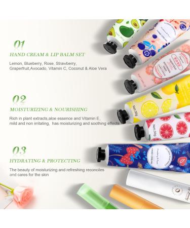 Lip Balm And Hand Cream Gift Set For Women 6 Lip Balm Bulk + 6 Organza Bags + 6 Hand Lotion Bridal Wedding Favor for Guests Christmas Gifts Stocking Stuffers Teacher Appreciation Thank You Gifts - Buy Online on GoSupps.com