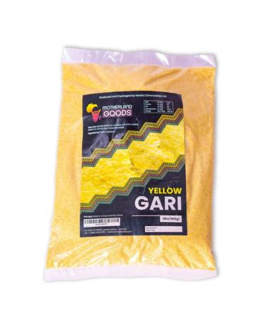 MOTHERLAND GOODS Yellow West African Gari - Premium Ghana Garri - Gluten Free, Fine Quality Cassava Grits (4 lbs) 0 Count (Pack of 1) Yellow Garri