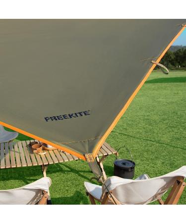 FREEKITE Lightweight Waterproof Camping Tarp Tent | Portable Rain Fly Tarp for Hammock and Backpacking | Large Bushcraft Nylon Fabric Shelter | Tactical Hiking Emergency Tarp - Black - Buy Online on GoSupps.com