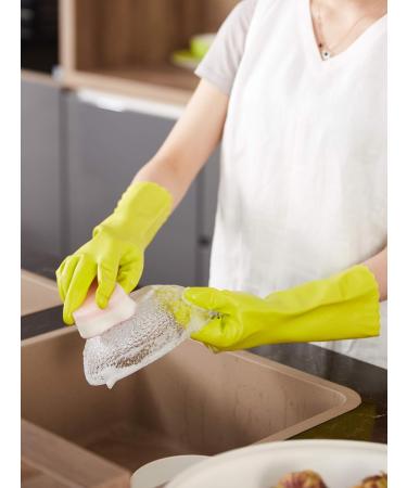 Lanon Wahoo Reusable Household Gloves - Skin-Friendly Cotton Lined Kitchen & Cleaning Use Cyan Size S - 3 Pair Pack - Buy Online on GoSupps.com