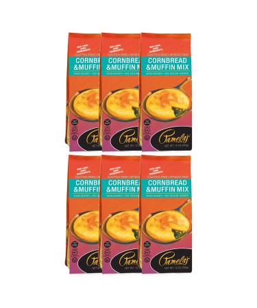 Pamela's Gluten Free Cornbread and Muffin Mix, 12 OZ (Pack of 6) Honey 12 Ounce (Pack of 6)