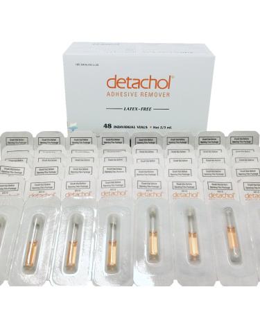 48 Remover Detachol Adhesive Vials 2/3cc non-Irritating 48 Per Box