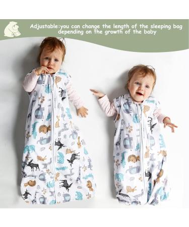 Lictin Baby Sleeping Bag 0.5 Tog - Adjustable 2pcs Baby Swaddle Sack for Infant Toddler 18-36 Months - Wearable Blanket Sleeping Sack - Buy Online on GoSupps.com