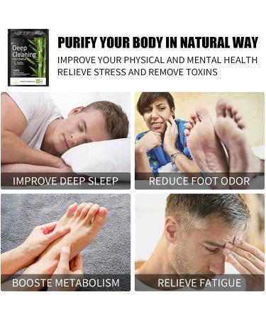 Natural Bamboo Foot Pads - 10 pcs for Better Sleep and Stress Relief | Organic Vinegar & Ginger Powder Combo for Foot & Body Care - Buy Online on GoSupps.com