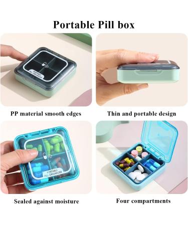 Berglander Travel Pill Organizer (Pack of 3) | Waterproof & Portable Medicine Case - 4 Compartments for Daily Vitamins & Fish Oil - Buy Online on GoSupps.com