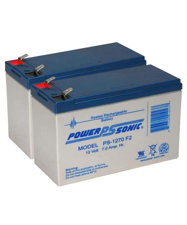 Power Sonic PS-1270 12 Volt 7 AH SLA Battery .250 F2 Terminal - 2 Pack