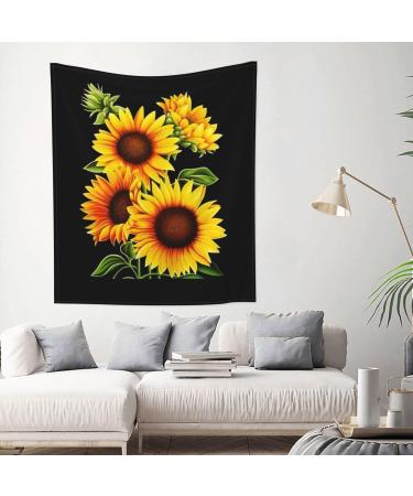 VANANI Summer Sunflower Wall Hanging. Easy Installation. Living Room And Bedroom Decorations. Wall Art Tapestry. (130x152cm) Black One Size - Buy Online on GoSupps.com
