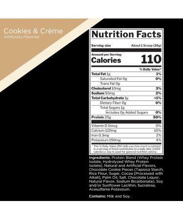 Rule 1 Protein | Super-Pure 100% Whey Isolate & Fast-Acting Whey Hydrolysate | 25 Grams Protein 4 Grams Glutamine & 6 Grams BCAAs Per Serving (5LB Cookies & Creme) Cookies & Creme 5LB - Buy Online on GoSupps.com
