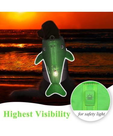 VIVAGLORY Dog Life Vest: Bright Green XS Sports Style Life Jacket for Small & Medium Dogs - Adjustable Straps, Easy On & Off - 43-51 cm Ribcage Girth - Buy Online on GoSupps.com