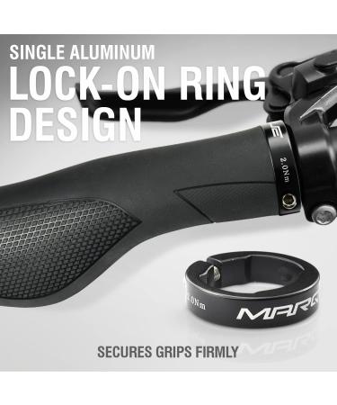 MARQUE Ergo Bike Handlebar Grips - Non-Slip, Ergonomic Design for Mountain, E-Bike, Hybrid, City Commuter Bikes - Black - Buy Online on GoSupps.com