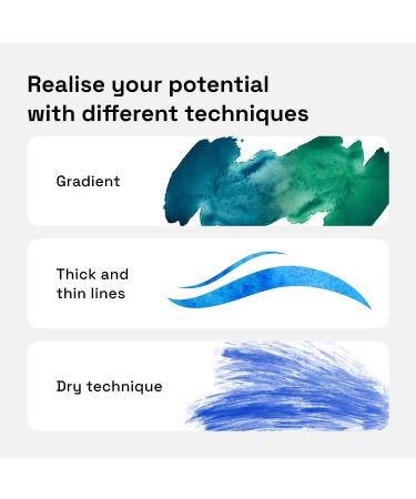 ARTISTRO Watercolor Brush Pens Set - 48 Vibrant Colors + 2 Water Brushes | Real Brush Tips for Artists, Adults, Illustrations, Calligraphy & Watercolor Effects - Buy Online on GoSupps.com