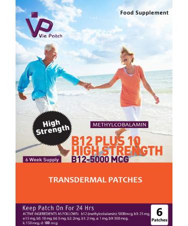 VIE Vitamin B12 Patches 6 Patches B12-High Strength - 6 Patches