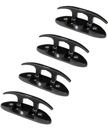 Mxeol 4-1/2 Boat Flip Up Cleat - Folding Dock Marine Hardware Stainless Steel (Matte Black, 4 Pack) - Buy Online on GoSupps.com