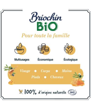 Briochin since 1919 - Organic Natural Milk 250ml - Face Body Hands Hair - Moisturizing Anti-aging Repairing Soothing - Certified Organic - Made in France - Buy Online on GoSupps.com
