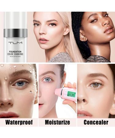 TLM Colour Changing Liquid Foundation - Wrinkle Hiding BB Cream & Concealer Moisturizing Fluid for All Skin Tones SPF15 (30ml) - International Shipping Available - Buy Online on GoSupps.com