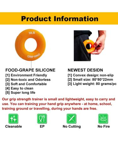 Boaton Hand Grips for Basketball Football Workout | 30LB Orange Grip for Pull-ups Weightlifting Rock Climbing Training Equipment - Boys and Girls Gear - Buy Online on GoSupps.com