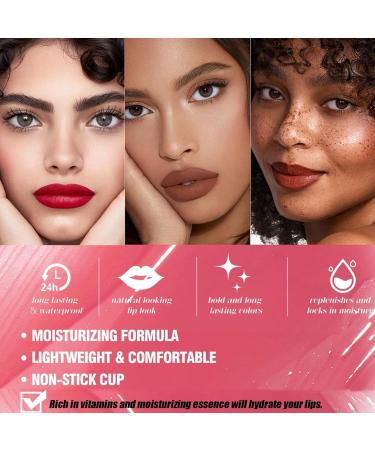  SAMERIO Rouge Cigarettes 10 Colors Lip Tint Set Long-Lasting 24-Hour Waterproof Matte Lip Tint - Buy Online on GoSupps.com