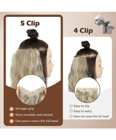 NANNAN Black Long Wavy U-Shaped Clip in Hair Extensions | 18 Inch Synthetic Hairpieces for Women - Buy Online on GoSupps.com