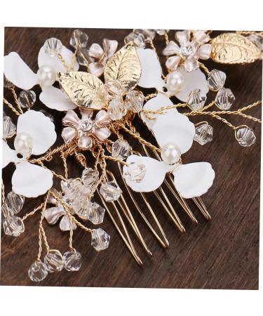 Angoily Rhinestone Hair Comb Wedding Hair Comb Vintage Hair Comb Floral Hair Comb Gold Hair Comb Wedding Pearl Hair Comb Gold Leaf Hair Comb Mori Department Accessories Bride - Buy Online on GoSupps.com