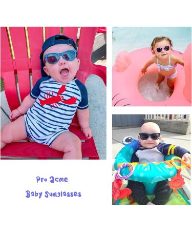 Pro Acme Red Polarized Baby Sunglasses with Strap | Flexible & Durable Toddler Sunglasses for 0-24 Months - Buy Online on GoSupps.com