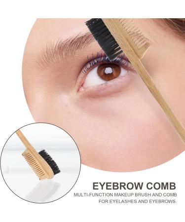 1pc Bamboo Double Eyebrow Brush Beauty Double Head Eyebrow Brush Eyelash Multitools Eyebrow Portable Eye Brush Lash Toothbrush Type Wood Bamboo Travel Shaper - Buy Online on GoSupps.com
