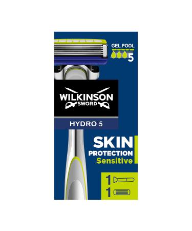Wilkinson Sword - Hydro 5 Sensitive Razor for Men |Moisturizing gel and foldable trimmer |Razor + 1 razor blade - Buy Online on GoSupps.com