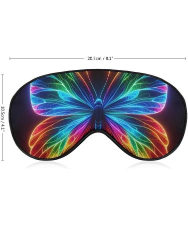 Colorful Neon Butterfly Sleeping Mask - Soft Adjustable Eye Mask for Light Blocking | Perfect Sleep Blindfold for Women Men Girls & Boys - Buy Online on GoSupps.com