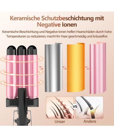 Buy Bestope 3-Barrel Wave Iron - 22mm Mermaid Hair Waver for Long & Short Hair - Fast Heating Curling Iron with 150 C/210 C Settings - International Shipping Available - Buy Online on GoSupps.com