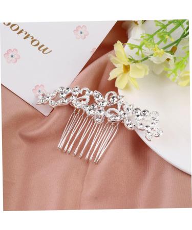 FRCOLOR Set of 2 Bridal Headpiece Rhinestone Hair Accessories Hair Clips Combs Floral Hair Comb Side Comb for Wedding Hair Tiara Bridal Comb Wedding Hair Comb Flowers Headpiece Hair Pin White - Buy Online on GoSupps.com