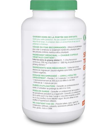 Organika Siberian Tiger Ginseng 200mg- Eleutherococcus Senticosus- Adaptogenic Immune Support Fatigue Support- 200caps 200 g (Pack of 1) - Buy Online on GoSupps.com