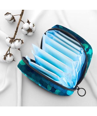 Stylish Mermaid Sequin Menstruation Pad Bag with Zipper | Women's Tampon & Napkin Organizer | Perfect for Girls - Buy Online on GoSupps.com