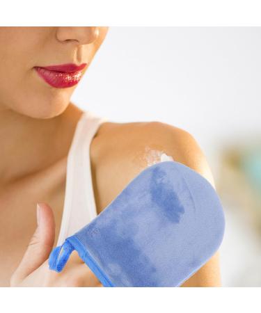 ARTIBETTER Moufles sans Doigts Bleu Bande Dorsale Moufles Doigts et en Tissu Pelucheux Kit Pratique pour Autobronzant Lotion Soin Peau Adultes et Femmes - Buy Online on GoSupps.com