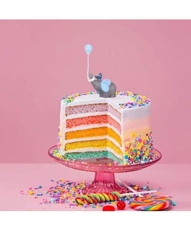 YeahiBaby Beautiful Resin Elephant Balloon and Heart Cake Topper or Small Dessert Decoration for Wedding Party Tables (Sky Blue) - Buy Online on GoSupps.com