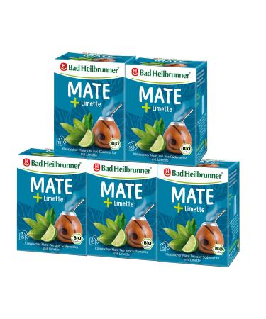 Bad Heilbrunner Bio Limette + Mate Tea - Classic South American Mate with Turmeric - 5x15 Filter Bags - Harmonious Flavor Experience - Buy Online on GoSupps.com
