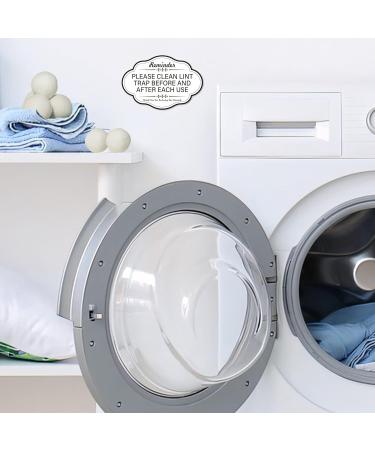 Clean Lint Trap Reminder Sign | Self-Adhesive Waterproof Dryer Sticker | Essential Bathroom Sign for Hosts & Guests - Buy Online on GoSupps.com